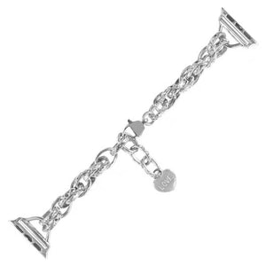 Stainless Steel Heart Pendant Watch Band For Apple Watch Ultra 49mm / Series 8&7 45mm / SE 2&6&SE&5&4 44mm / 3&2&1 42mm(Silver)