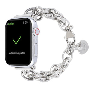 Stainless Steel Heart Pendant Watch Band For Apple Watch Ultra 49mm / Series 8&7 45mm / SE 2&6&SE&5&4 44mm / 3&2&1 42mm(Silver)