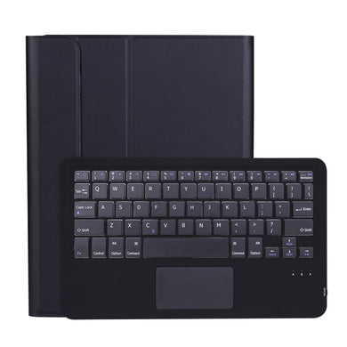 A11B-A Lambskin Texture Ultra-thin Bluetooth Keyboard Leather Case with Pen Holder & Touchpad For iPad Air 5 2022 / Air 4 2020 10.9 & Pro 11 inch 2021 / 2020 / 2018(Black)