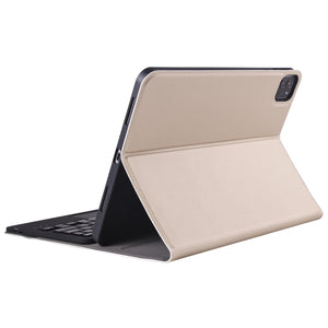 A11B-A Lambskin Texture Ultra-thin Bluetooth Keyboard Leather Case with Pen Holder & Touchpad For iPad Air 5 2022 / Air 4 2020 10.9 & Pro 11 inch 2021 / 2020 / 2018(Gold)
