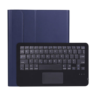 A11B-A Lambskin Texture Ultra-thin Bluetooth Keyboard Leather Case with Pen Holder & Touchpad For iPad Air 5 2022 / Air 4 2020 10.9 & Pro 11 inch 2021 / 2020 / 2018(Blue)
