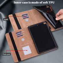 Solid Color Embossed Striped Smart Leather Case For iPad 10.2 2019 / Pro 10.5 inch(Brown)