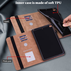 Solid Color Embossed Striped Smart Leather Case For iPad 10.2 2019 / Pro 10.5 inch(Red)