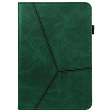 Solid Color Embossed Striped Smart Leather Case For iPad 10.2 2019 / Pro 10.5 inch(Green)