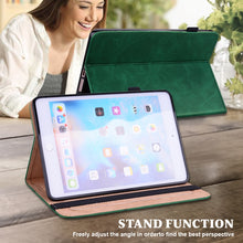 Solid Color Embossed Striped Smart Leather Case For iPad Air 2022 / Air 2020 10.9(Green)