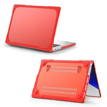 TPU + PC Two-color Anti-fall Laptop Protective Case For MacBook Pro 16.2 inch A2485 2021(Red)