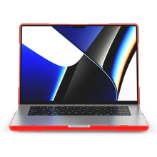 TPU + PC Two-color Anti-fall Laptop Protective Case For MacBook Pro 16.2 inch A2485 2021(Red)