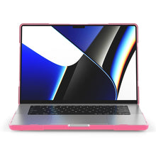 TPU + PC Two-color Anti-fall Laptop Protective Case For MacBook Pro 16.2 inch A2485 2021(Rose Red)