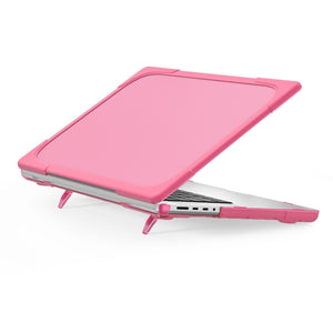 TPU + PC Two-color Anti-fall Laptop Protective Case For MacBook Pro 16.2 inch A2485 2021(Rose Red)