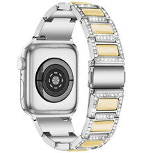 22mm Metal Opal Watch Band For Apple Watch Series 8&7 41mm / SE 2&6&SE&5&4 40mm / 3&2&1 38mm(Silver Yellow)