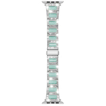 22mm Metal Opal Watch Band For Apple Watch Ultra 49mm / Series 8&7 45mm / SE 2&6&SE&5&4 44mm / 3&2&1 42mm(Silver Blue)