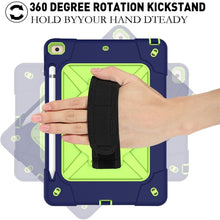 For iPad 10.2 Contrast Color Silicone + PC Combination Case with Holder(Navy Blue + Olivine)