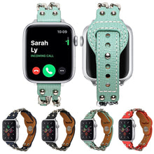 Genuine Leather Male Style Watch Band For Apple Watch Ultra 49mm / Series 8&7 45mm / SE 2&6&SE&5&4 44mm / 3&2&1 42mm(Blue)