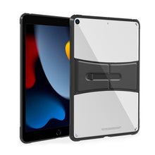 For iPad 10.2 inch 2021 / 2019 PC+TPU Transparent Holder Tablet Case(Black)