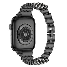 Heart Diamond Metal Watch Band For Apple Watch Ultra 49mm / Series 8&7 45mm / SE 2&6&SE&5&4 44mm / 3&2&1 42mm(Black)