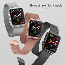 For Apple Watch Series 7 41mm / 6 & SE & 5 & 4 40mm / 3 & 2 & 1 38mm Mutural Milanese Stainless Steel Watch Band(Black)
