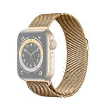 For Apple Watch Series 8&7 41mm / SE 2&6&SE&5&4 40mm / 3&2&1 38mm Mutural Milanese Stainless Steel Watch Band(Gold)