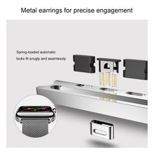 For Apple Watch Series 7 45mm / 6 & SE & 5 & 4 44mm / 3 & 2 & 1 42mm Mutural Milanese Stainless Steel Watch Band（Blue）