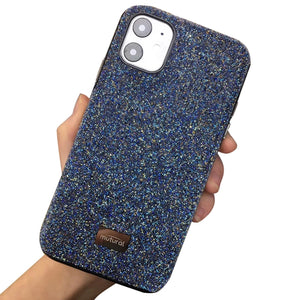 For iPhone 11 Mutural TPU + PC + Diamond Cloth Protective Case(Blue)