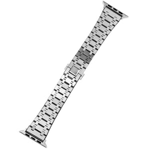 Oak Three Strains Metal Watch Band For Apple Watch Series 8&7 41mm / SE 2&6&SE&5&4 40mm / 3&2&1 38mm