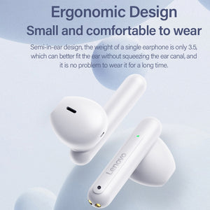 Lenovo LP1Pro Half In-Ear HD Call Wireless Bluetooth TWS Sports Earphone(White)