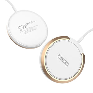 DUZZONA W1 15W Magnetic Wireless Charger with Ring Holder, Cable Length: 1.2m(White)