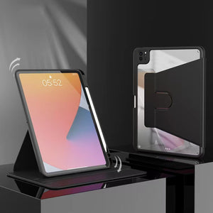 For iPad 10.2 2021 / 2020 / 2019 Mutural Jianshang Series Tablet Leather Smart Case(Black)