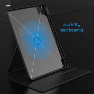 For iPad 10.2 2021 / 2020 / 2019 Mutural Jianshang Series Tablet Leather Smart Case(Sky Blue)