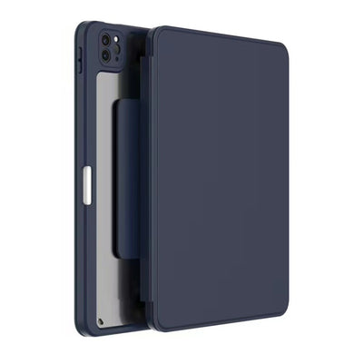Mutural Jianshang Series Tablet Leather Smart Case For iPad Air 2022 / 2020 10.9 / Pro 11(Dark Blue)