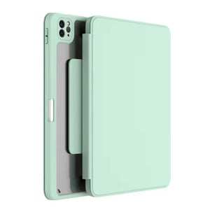 For iPad Pro 12.9 2022 / 2021 / 2020 / 2018 Mutural Jianshang Series Tablet Leather Smart Case(Mint Green)