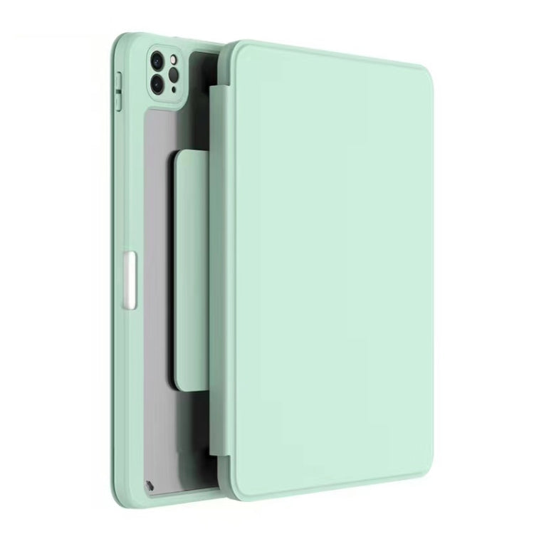For iPad Pro 12.9 2022 / 2021 / 2020 / 2018 Mutural Jianshang Series Tablet Leather Smart Case(Mint Green)