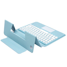 Bluetooth Keyboard Leather Case with Touchpad & Rotatable Bottom Case For iPad 10.2 2021 & 2020 & 2019 / Air 2019 / Pro 10.5 inch(Lavender Grey)