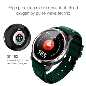 W3 1.3 inch Screen TPU Watch Band Smart Health Watch, Support Dynamic Heart Rate, HRV Health Index, ECG Monitoring, Blood Pressure(Black)