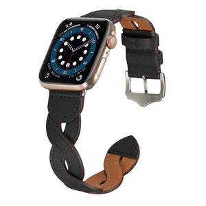 Weave Watch Band For Apple Watch Series 8&7 41mm / SE 2&6&SE&5&4 40mm / 3&2&1 38mm(Black)