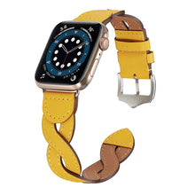 Weave Watch Band For Apple Watch Series 8&7 41mm / SE 2&6&SE&5&4 40mm / 3&2&1 38mm(Yellow)