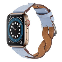 Weave Watch Band For Apple Watch Series 8&7 41mm / SE 2&6&SE&5&4 40mm / 3&2&1 38mm(Light Blue)