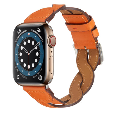 Weave Watch Band For Apple Watch Series 8&7 41mm / SE 2&6&SE&5&4 40mm / 3&2&1 38mm(Orange)