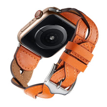 Weave Watch Band For Apple Watch Series 8&7 41mm / SE 2&6&SE&5&4 40mm / 3&2&1 38mm(Orange)