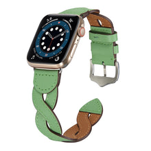 Weave Watch Band For Apple Watch Series 8&7 41mm / SE 2&6&SE&5&4 40mm / 3&2&1 38mm(Green)