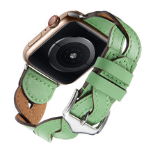 Weave Watch Band For Apple Watch Series 8&7 41mm / SE 2&6&SE&5&4 40mm / 3&2&1 38mm(Green)