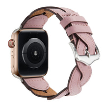 Weave Watch Band For Apple Watch Series 8&7 41mm / SE 2&6&SE&5&4 40mm / 3&2&1 38mm(Pink)