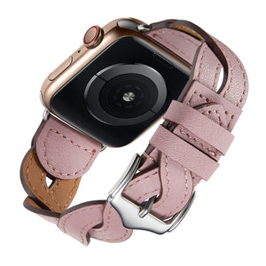 Weave Watch Band For Apple Watch Series 8&7 41mm / SE 2&6&SE&5&4 40mm / 3&2&1 38mm(Pink)