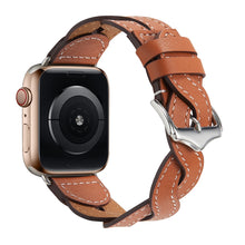 Weave Watch Band For Apple Watch Series 8&7 41mm / SE 2&6&SE&5&4 40mm / 3&2&1 38mm(Brown)