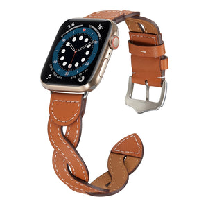 Weave Watch Band For Apple Watch Series 8&7 41mm / SE 2&6&SE&5&4 40mm / 3&2&1 38mm(Brown)