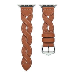 Weave Watch Band For Apple Watch Series 8&7 41mm / SE 2&6&SE&5&4 40mm / 3&2&1 38mm(Brown)