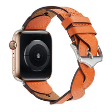 Weave Watch Band For Apple Watch Ultra 49mm / Series 8&7 45mm / SE 2&6&SE&5&4 44mm / 3&2&1 42mm(Orange)