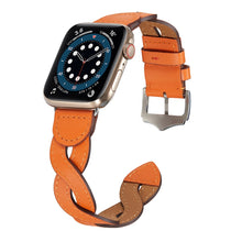 Weave Watch Band For Apple Watch Ultra 49mm / Series 8&7 45mm / SE 2&6&SE&5&4 44mm / 3&2&1 42mm(Orange)