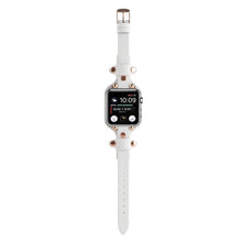 Bracelet Genuine Leather Watch Band For Apple Watch Series 8&7 41mm / SE 2&6&SE&5&4 40mm / 3&2&1 38mm(White)