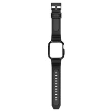 Integrated Carbon Fiber Pattern Silicone Watch Band For Apple Watch Series 8&7 41mm / SE 2&6&SE&5&4 40mm / 3&2&1 38mm(Black)