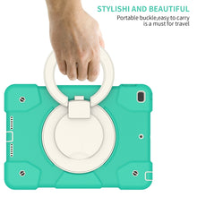 For iPad 10.2 2019/10.2 2020/10.2 2021 Silicone + PC Full Body Protection Tablet Case With Holder & Strap(Mint Green)